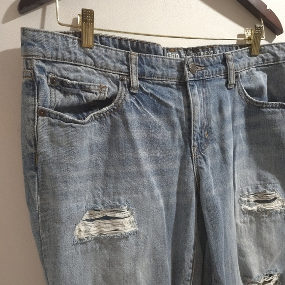 Gap | Light Blue Distressed Women's Boyfriend Jeans - Picture 2 of 11
